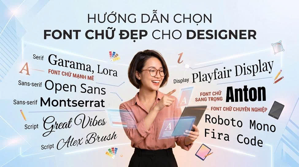 Hướng dẫn chọn Font chữ đẹp cho Designer | Phân loại, ứng dụng và những sai lầm cần tránh
