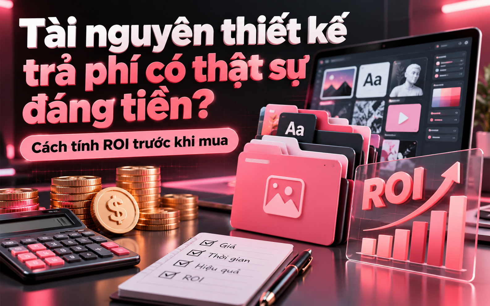 Tài nguyên thiết kế trả phí có thật sự đáng tiền? Cách tính ROI trước khi mua